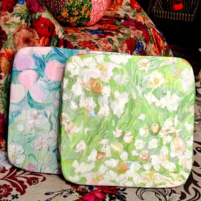 Four Seasons Memory Foam Non-slip Seat Cushion for Office, D