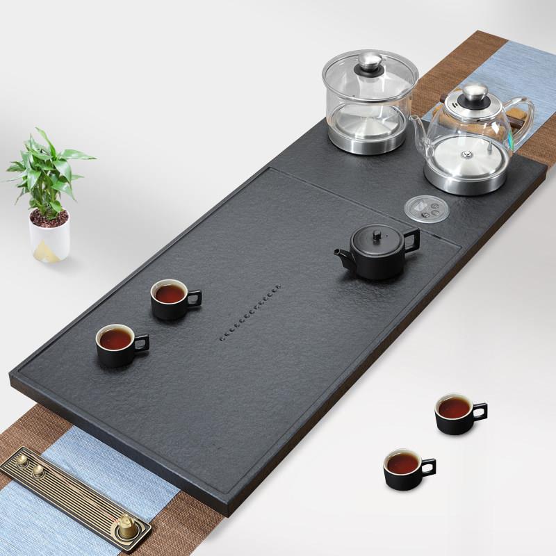 乌金石茶盘套装全自动一体电磁炉烧水茶台整套茶具石头家用功夫茶