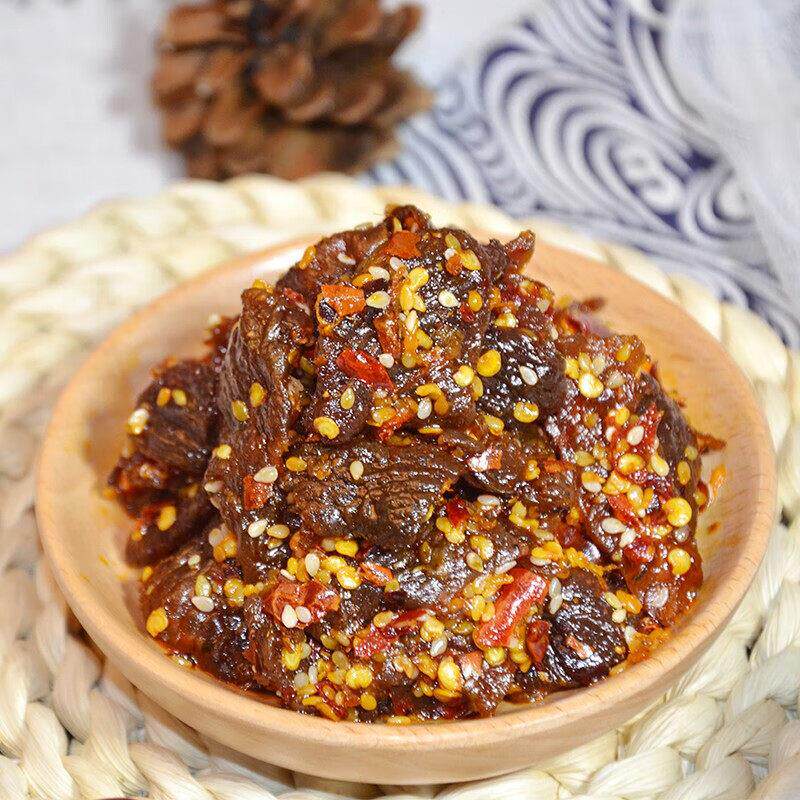 飘零大叔香辣黄牛肉45g湘西风味冷吃麻辣牛肉干零食解馋休闲小吃