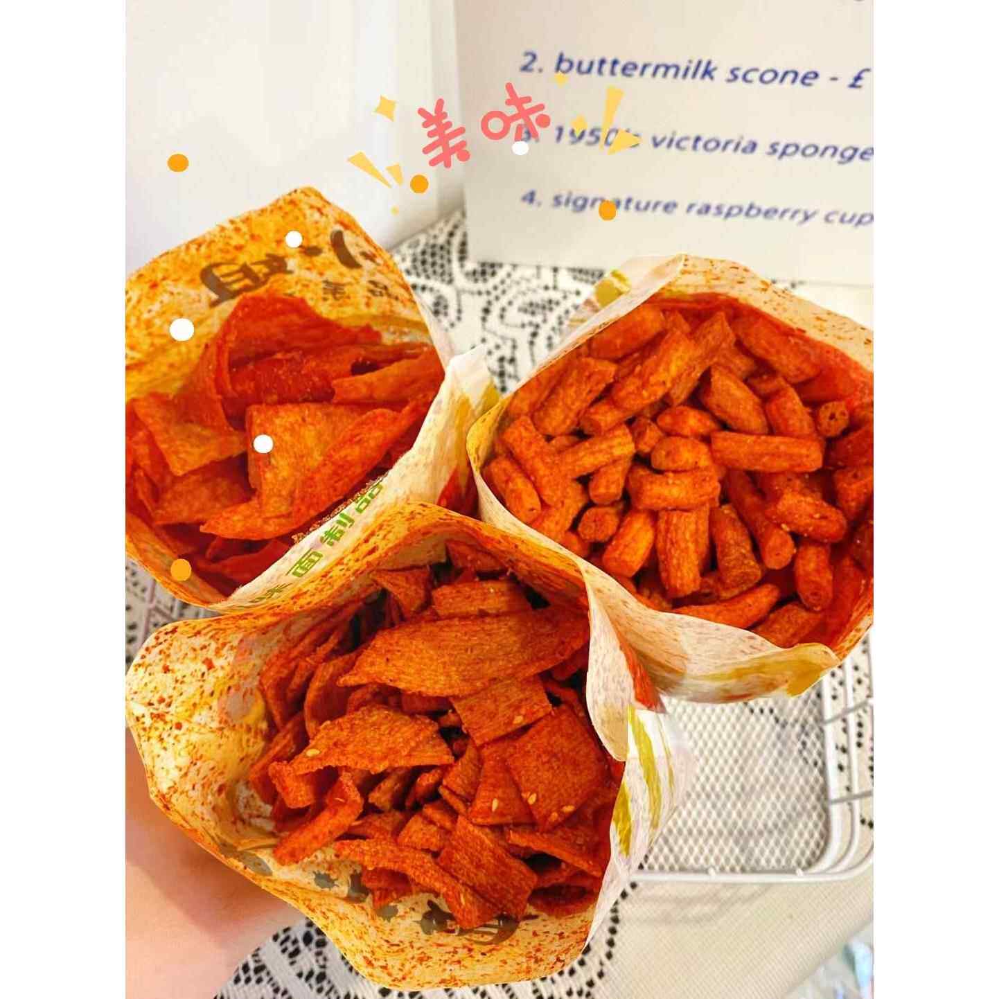 正宗大小姐手工辣条煎饼片锅巴辣条嘎嘣脆条甜辣香辣片酥脆辣条小