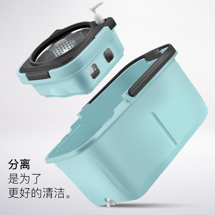 旋桶转拖把桶万向轮双动驱694免手洗拖把分离浮家用懒人悬拖