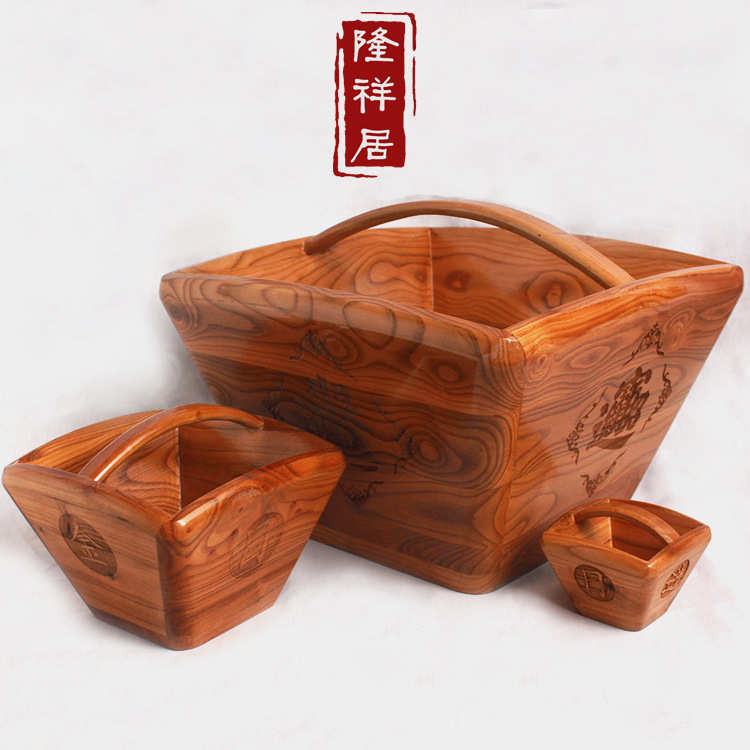 正宗桃木米斗木斗仿古升子摆件老式居家店铺招财日进斗金开业礼品