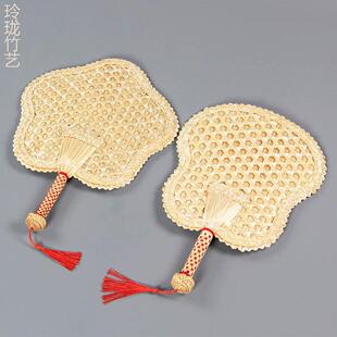 麦秸扇子女日用手工编织老式 儿童古典中国风 大蒲扇芭蕉扇草编夏季
