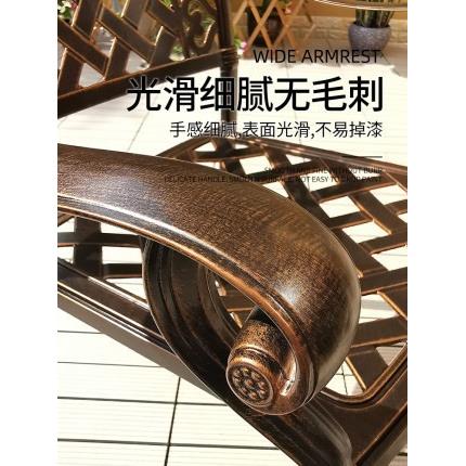户002外铸铝椅三五件桌室外休闲露套艺天阳台花园庭院防水铁桌椅