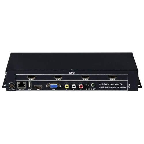 现货hdmi1进四出液晶电视视频屏幕图像分割多画面拼接盒子处理器