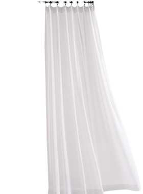 LING日式简约现代风镂空纱白色纱帘透光窗帘客厅阳台遮光卧室飘窗