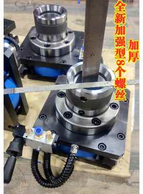 640气动坐油压DFP夹座油气两用夹具攻牙钻孔快速夹径加大缸直1夹6