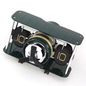 创意飞机自动翻页钟德国产机械座钟黑色飞机翻页时钟客厅用桌面座