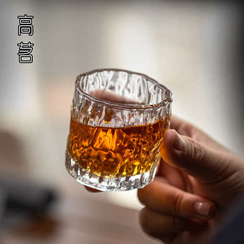 主人杯单杯玻璃品茗杯小茶杯高档个人专用客人龙井茶杯日式闻香杯