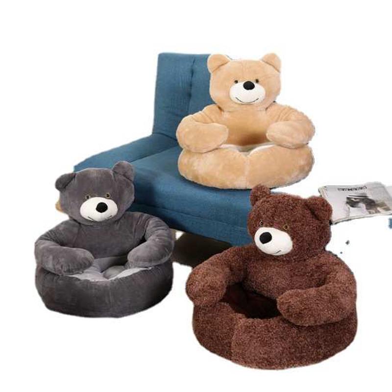 抱窝宠物用品卡通窝通用半封闭保暖熊可狗窝猫四季拆洗