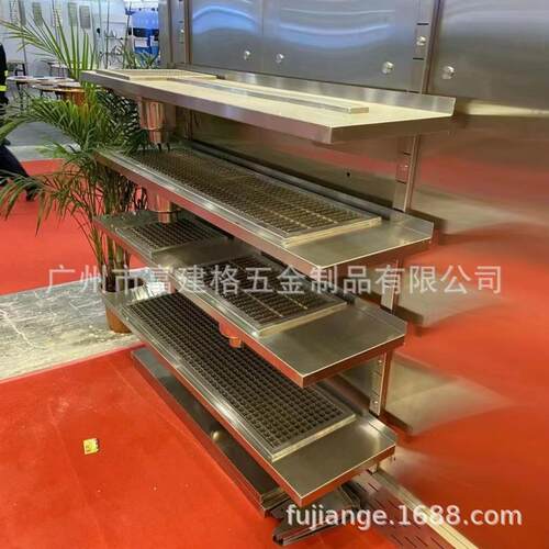 特厚厨房不锈钢置物架方管酒店304商用货架落地组装层架工程款