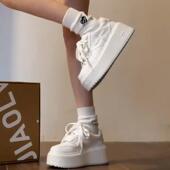 ins鞋 四叶草厚底小白鞋 百搭增高松糕运动休闲 板鞋 女2025春季 新款