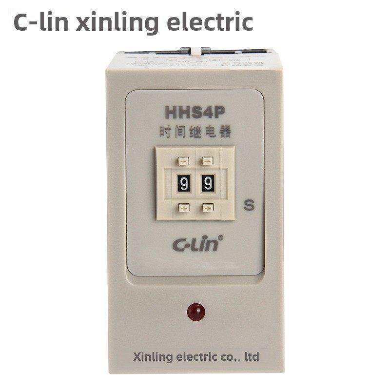 新陵牌Hhs4P (Js14P) 0.99S 9.9S 99S改进型时间继电器Ac220V 380
