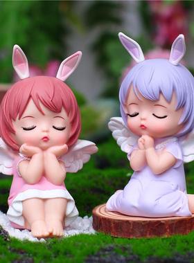 搪胶安妮小公主蛋糕摆件小天使烘焙装饰品汽车车载用品轻款手工