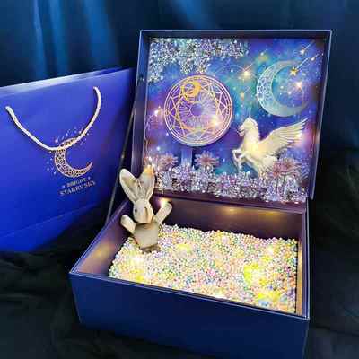 高档网物盒子包s装礼品盒红空盒in礼风超大号生日送男女生七夕情