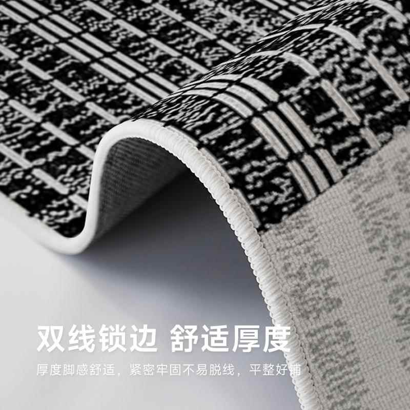 地毯客厅2026新款耐脏易打理圈绒卧室沙发毯防水防污黑色地毯加厚