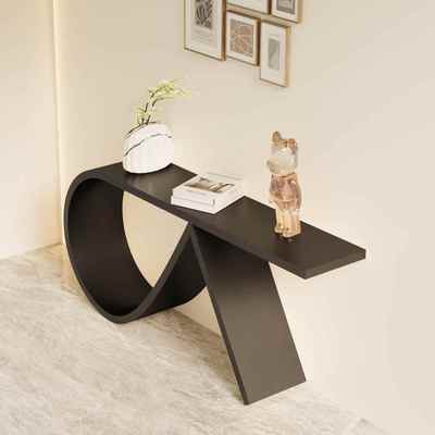 棵橙奶风入户玄关桌客厅厅酒店走门廊墙艺术端景台油极靠简条TUS