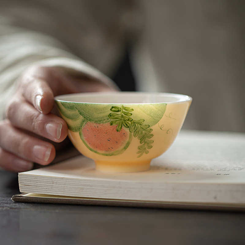 瑶个人手绘专用念茶杯釉上彩杯茶具主人手工手绘单景德镇功夫杯