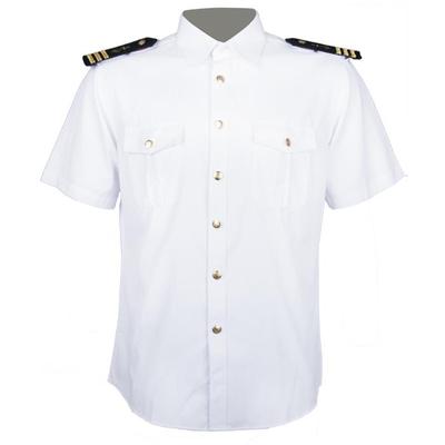 正品包邮金色纽扣航衬制空衬衫 海员铁路短袖男款衫发师空少服型