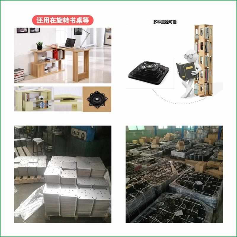 万向转盘旋转台轴承满珠加厚工业方型铁转盘沙发椅子底座吧椅转盘