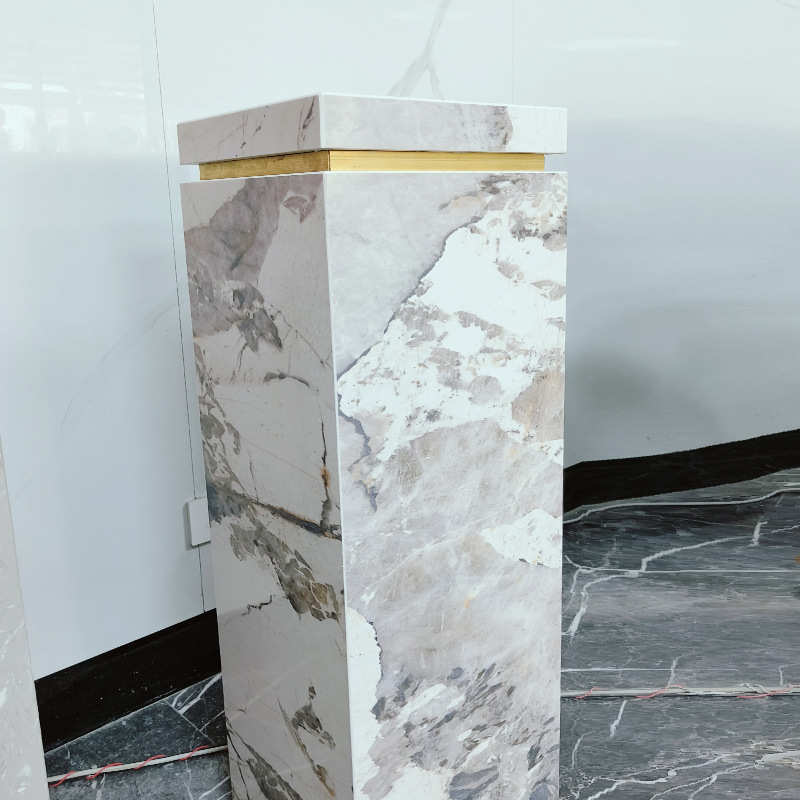 酒店前台高级展示台大理石底座轻奢工艺品地台展台架柜摆件底座