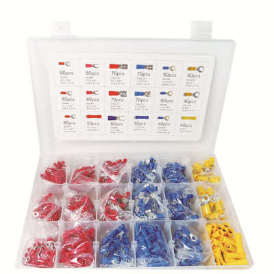 货源 1200pcs冷压接线端子 连接端子盒装 18款组合接线盒装