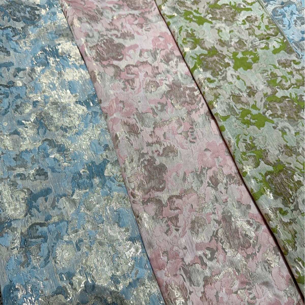 金丝提花布料立体凹凸浮雕油画风设计师面料腰头门襟衣缘bjd娃衣