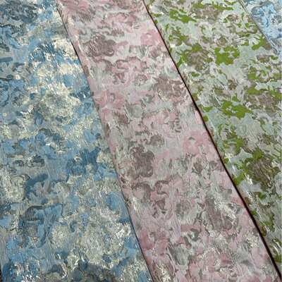 金丝提花布料立体凹凸浮雕油画风设计师面料腰头门襟衣缘bjd娃衣