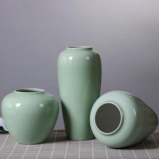 现代简约景德镇陶瓷花瓶摆件样板房餐桌电视柜客厅水养插花装 饰聚