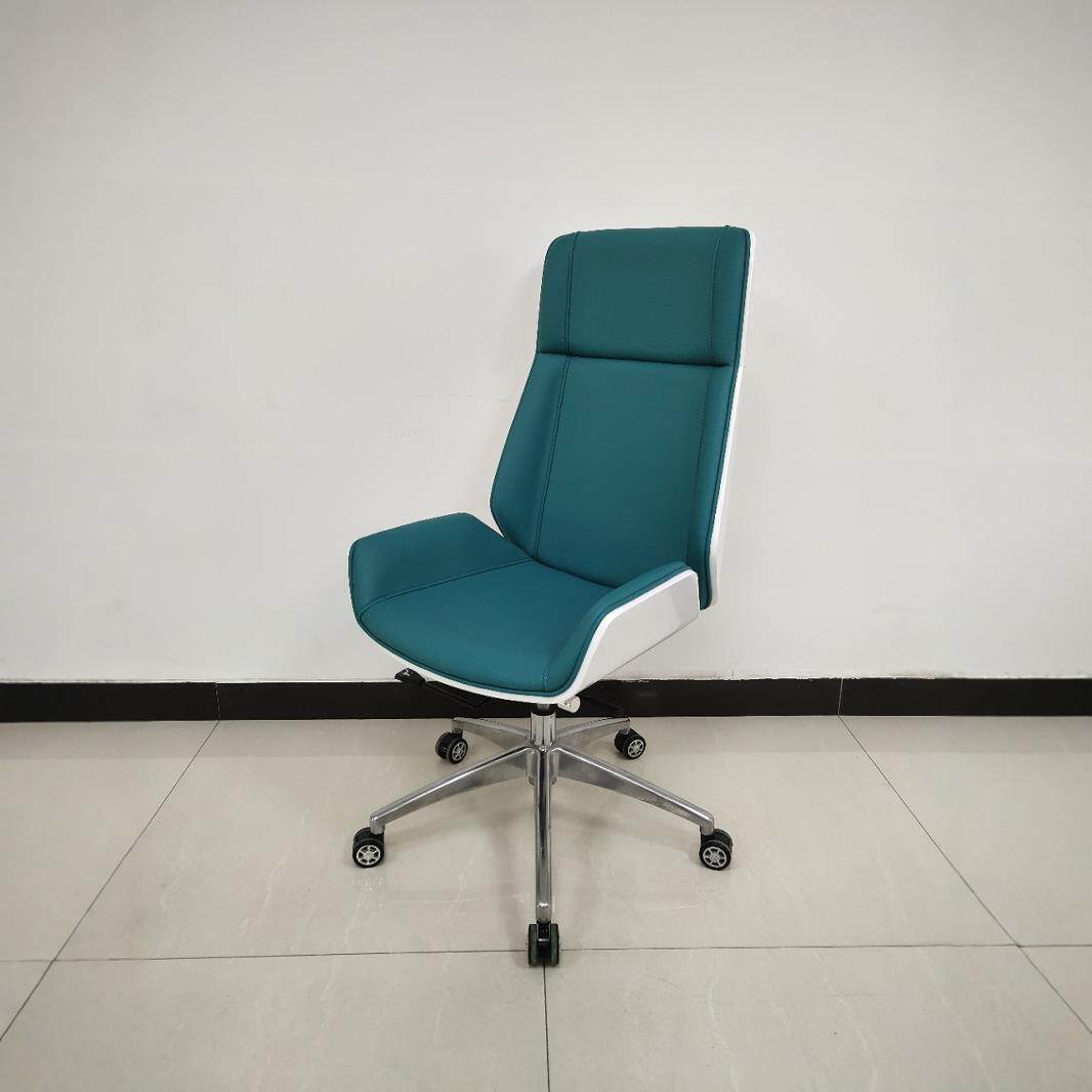 老板办公椅家用简约舒适会议室书房卧室总控台指挥中心白色烤漆椅