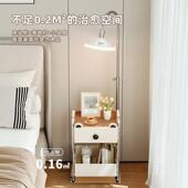 中移风国古.创意简约卧室可动床头柜落地灯一体新物款 置收纳架白