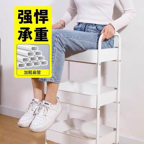 小推车置物架厨房落地卧室多层婴儿零食移动浴室卫生间收纳储物架
