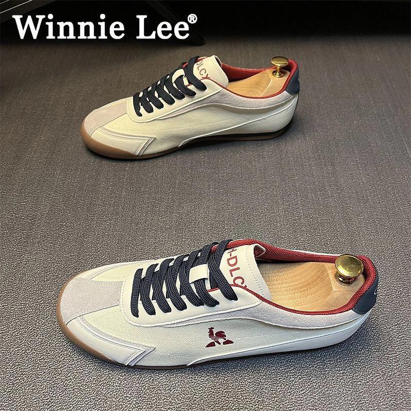 Winnie Lee男鞋2026春季款软底防滑透气阿甘鞋百搭休闲运动青年低