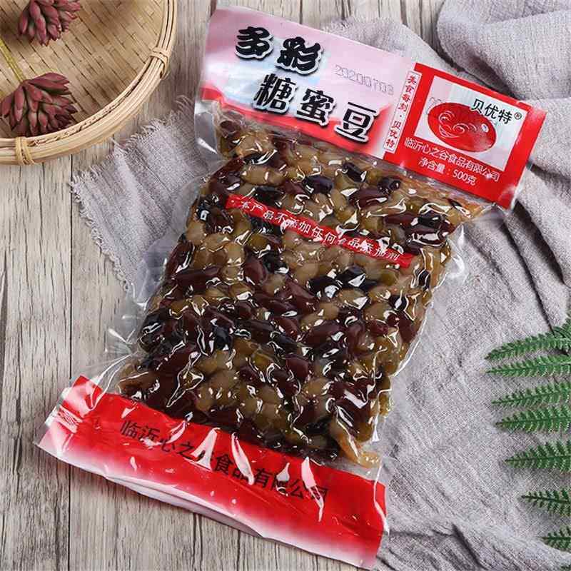 多彩糖蜜豆糖纳豆蜜豆红豆馅料粽子冰粥奶茶刨冰月饼烘焙原料500g