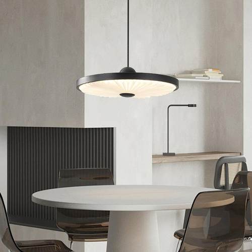 餐厅吊现437灯代简餐约百褶奶油风形全圆光谱护眼氛围感桌吧台饭