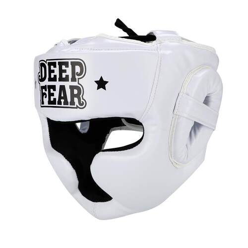 高档DEEPFEAR轻量护头视觉宽广化拳 击泰拳护头格训斗练头盔护头