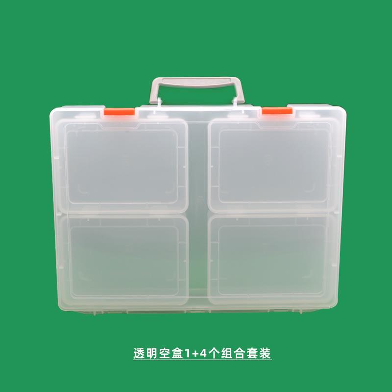 PP料手提空塑塑料收纳组合套包装装盒大号、盒小号五金SYC-221-组