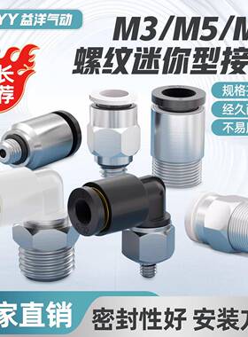 气动微型迷你接头PC/POC/PL/SL4-M3/4-M5/4-M6/6-M5/6-M6/6-01