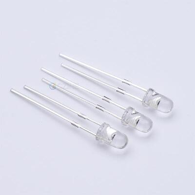 f5白发紫3/5/8mm紫灯圆头UV紫光365nm395nm验钞固化诱蚊灯led灯珠