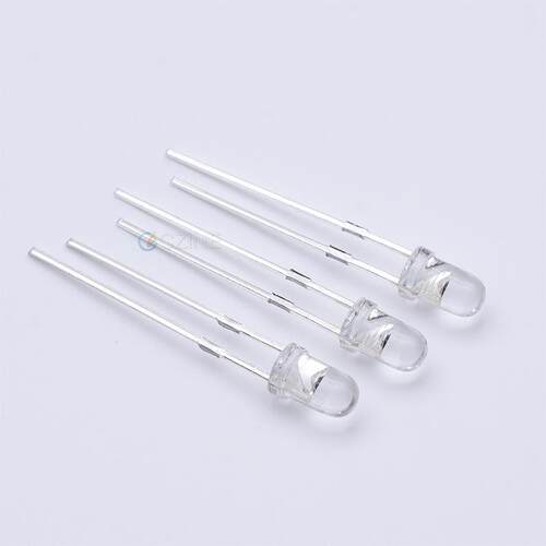 f5白发紫3/5/8mm紫灯圆头UV紫光365nm395nm验钞固化诱蚊灯led灯珠