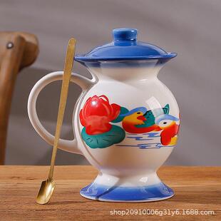 小痰盂罐水杯大号夜壶茶杯尿壶款喝水茶缸子怀旧老式马桶杯子