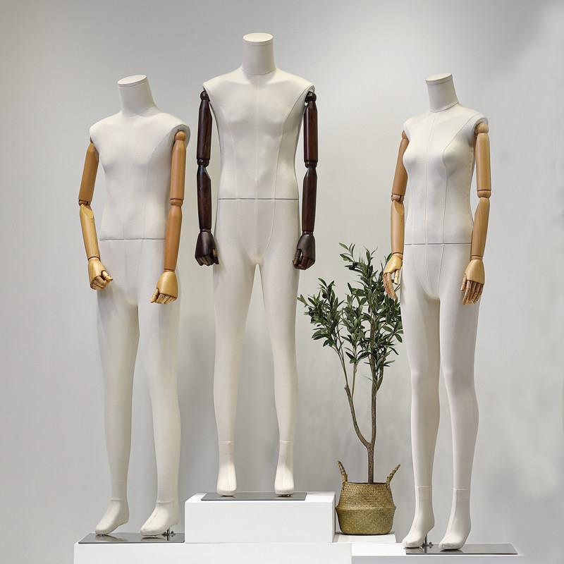 高端服装店模特道具男士全身布人体展示架男士服装店橱窗人体模特
