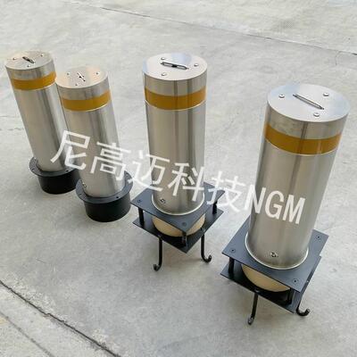 304不锈钢挡路庄219直径活动警示柱可移动路桩拆卸防撞电动升降柱