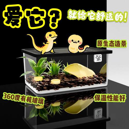 爬宠饲养箱压克力蛇角蛙蜘蛛蜥蜴守宫饲养盒甲虫爬虫玻璃缸乌龟缸