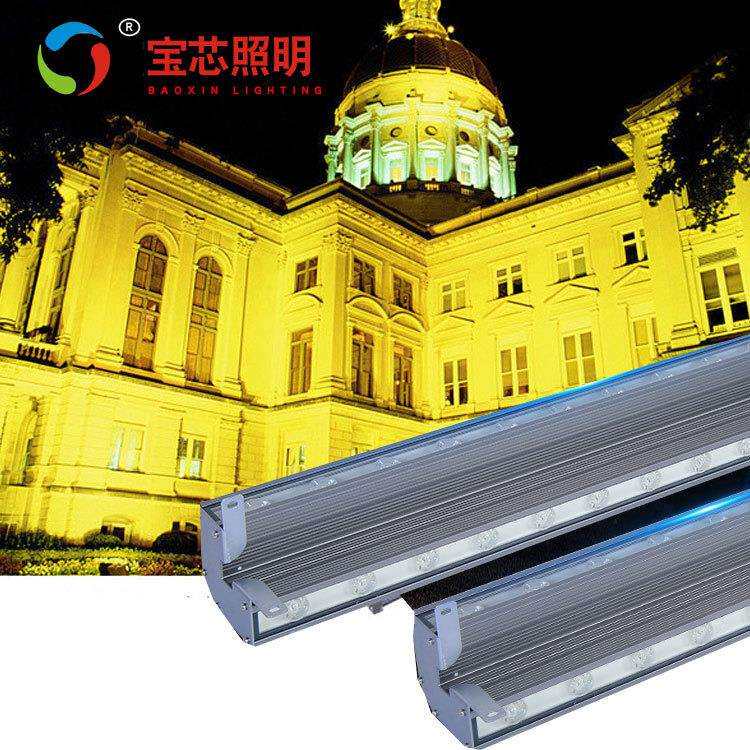 led三面发光直角洗墙灯工程防水36w酒店大厦桥梁双面侧发光线型灯