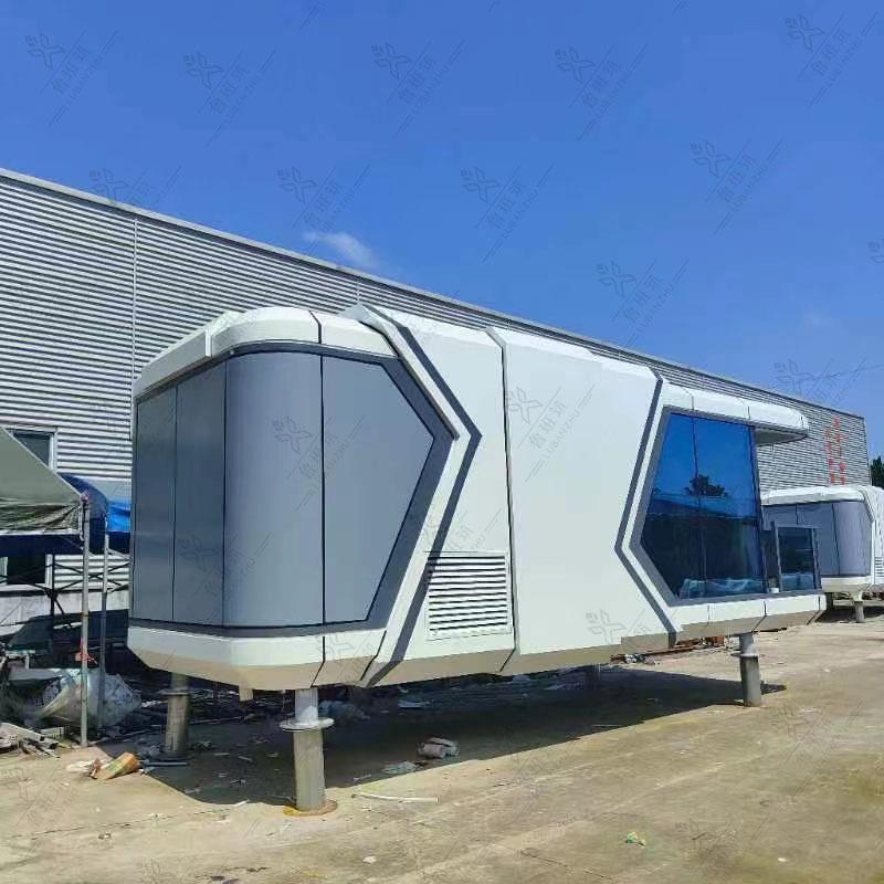 户外可移动民宿客房轻钢别墅房活动方舱景区度假营地星空房车小屋