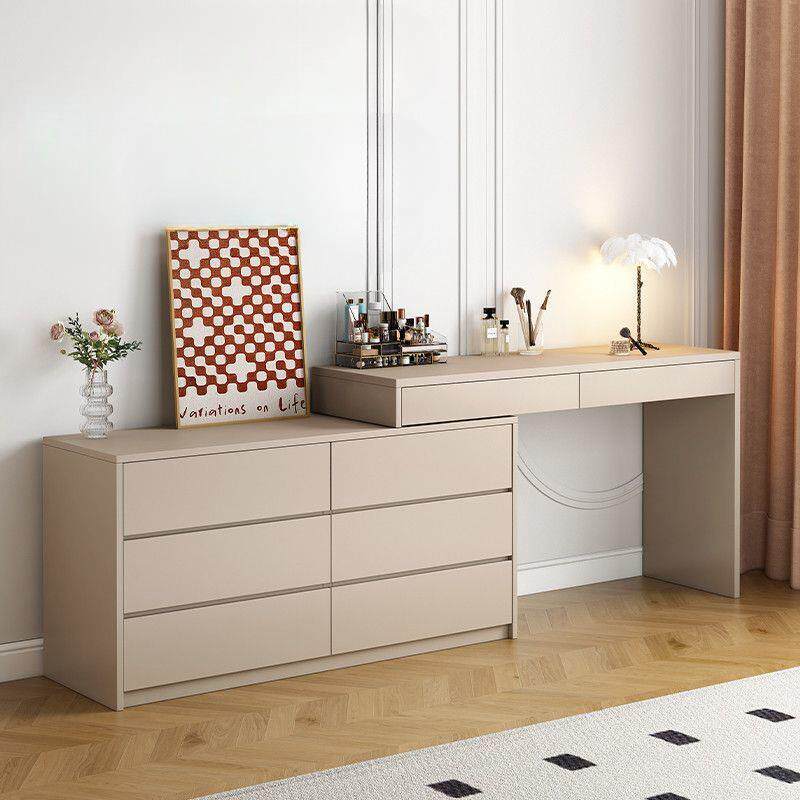 实木化妆桌房间一体梳妆台现代卧室简约结婚风书桌卧室小户型
