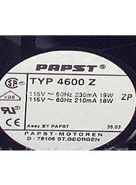 TYP 4600Z 德国 115VAC 120*120*38 金属耐高温风扇