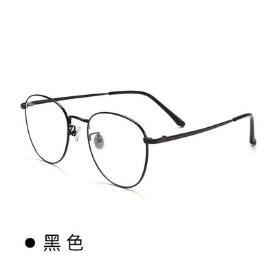高档色圆框蓝光辐射防黑疲劳近视眼镜，防保护眼和显脸小平光无处