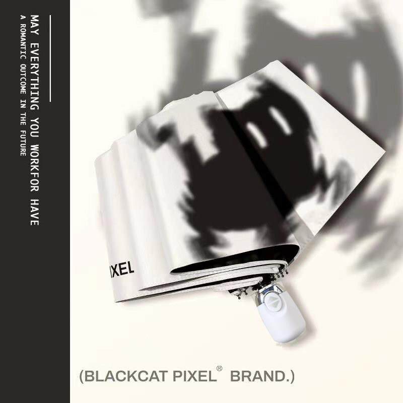 中性猫雨伞女晴雨两用可爱覆古男创意个性小众学生卡通遮阳遮阳伞